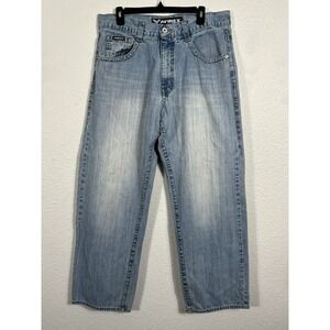 Vintage Y2K Avirex Jeans 36x31 Light Blue Baggy Skater Streetwear Denim‎ Mens